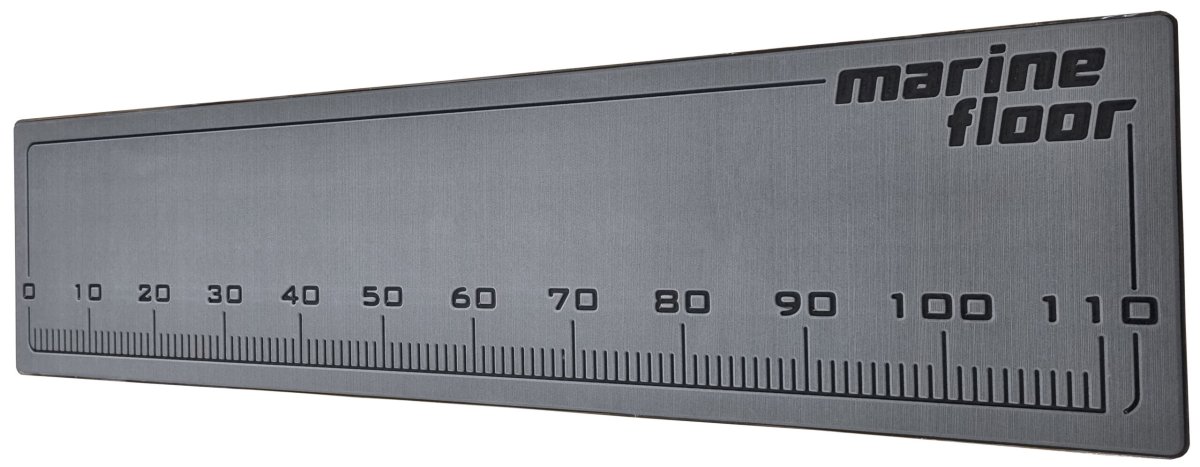 MarineFloor®-Soft Walk Pad med måttband 118x30cm Mörkgrå