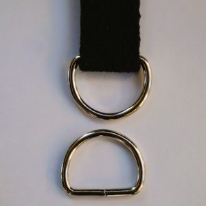 20mm svetsad D-ring silver