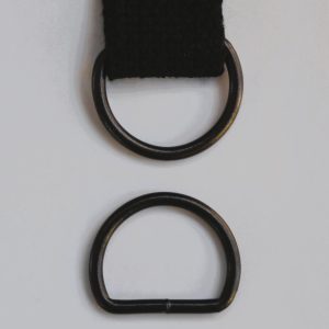 25mm svetsad D-ring svartoxid