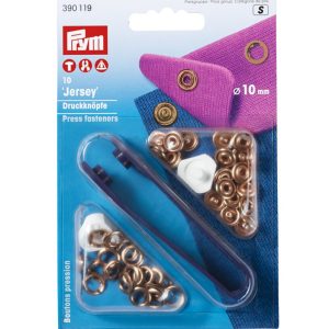 10mm jerseyknapp kopparring 10st