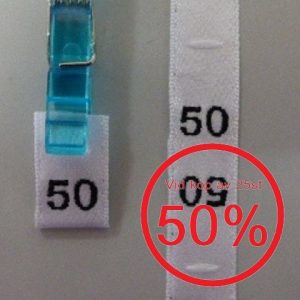 Storleksetikett 50 dubbelsidig