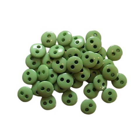 6,5mm lime 2 hålsknapp