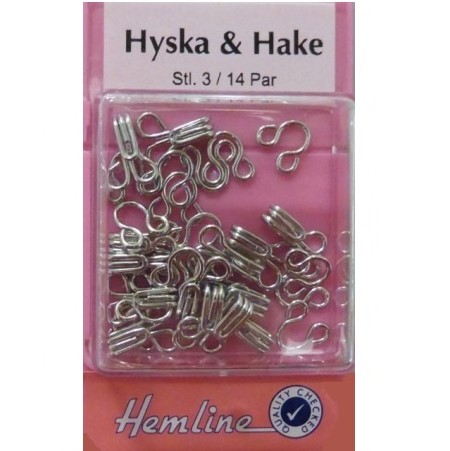 14 st stl. 3 18mm hyska och hake silver - Bild 2