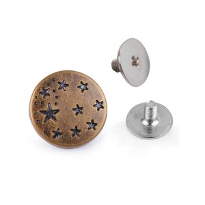 *17mm jeansknapp stjärnhimmel oxid skruvas fast