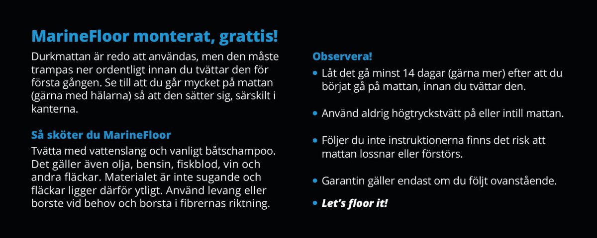 MarineFloor®-Soft Walk Pad med måttband 118x30cm Mörkgrå - Bild 7