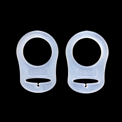 Transparent oval nappring 25mm