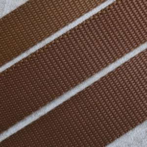 Brun nylonrem (20, 25 och 30 mm bred)