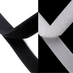 1m vit + 1m svart 20mm kardborre (både hård och mjuk)
