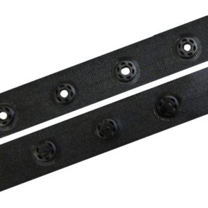 svart 18mm tryckknappsband rund