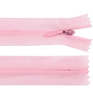 Osynligt klänningslås rosa (22 och 60 cm)